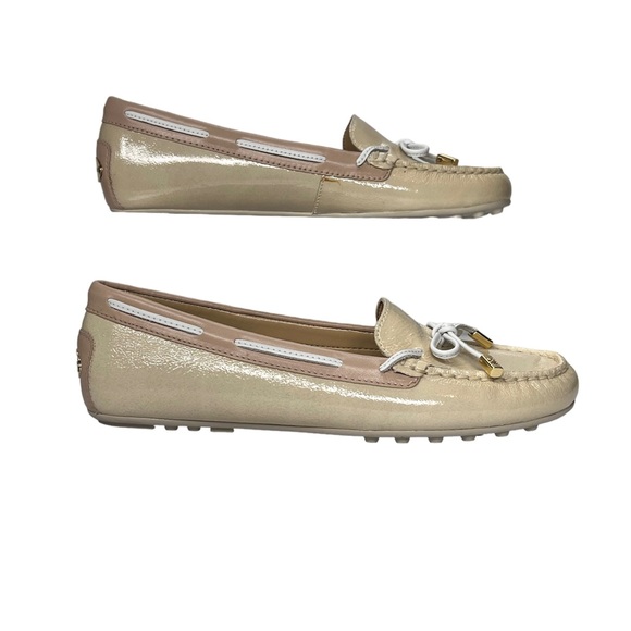 Michael Kors Daisy Moc Slip-On Ecru Loafers Patent Leather Shoes-SZ 6.5 - Picture 5 of 8